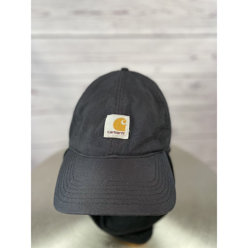 Carhartt Insulated Five Panel Ear Flap Trapper Hat Black L/XL Winter Cap - Picture 2 of 8